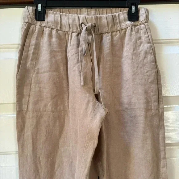 Enzo Costa Easy Pants French Linen Lightweight Summer Women’s size 3 Medium